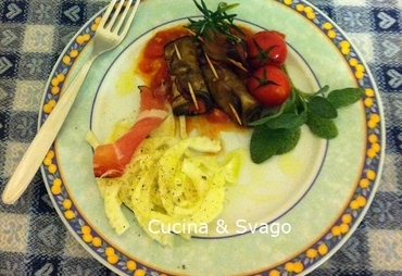 INVOLTINI DI MELANZANE CON SPECK E FONTAL