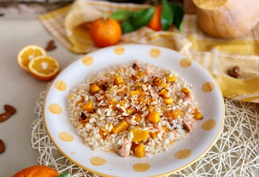RISOTTO ALLA ZUCCA E SALMONE, CREMOSO E DELICATO