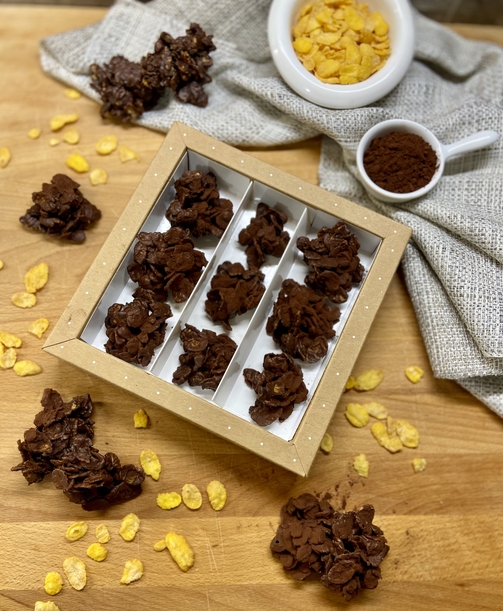 ROSE DEL DESERTO AL CIOCCOLATO E CORN FLAKES